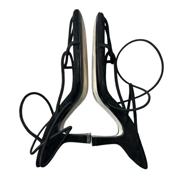 KHAITE Black Lace-up String Heels/ Sandal Shoes Sz: 39 1/2 US: 9 1/2 - Picture 5 of 8